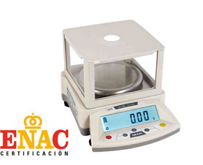 Calibración de una balanza mediante pesas patrón